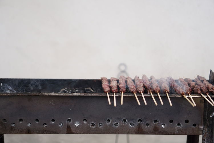 Arrosticini on barbeque