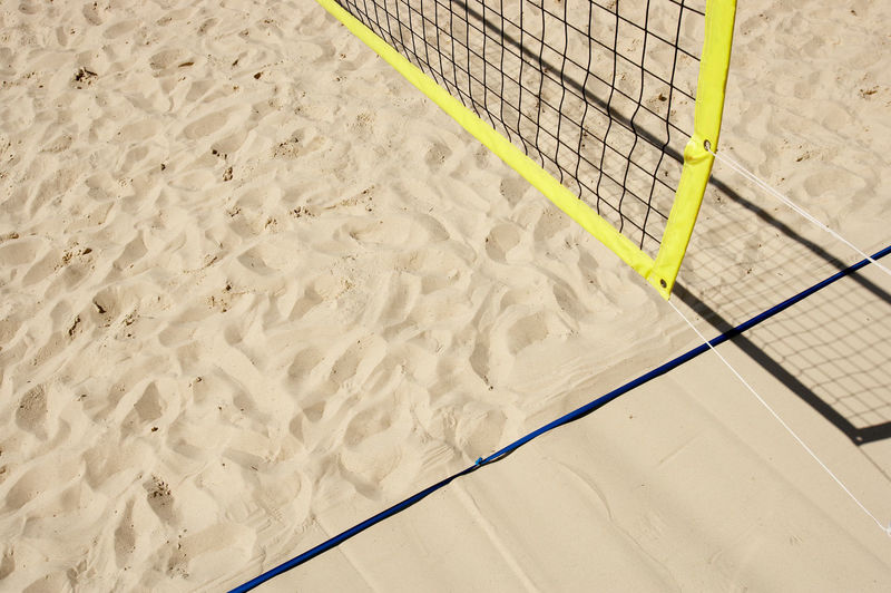 High angle view of sand