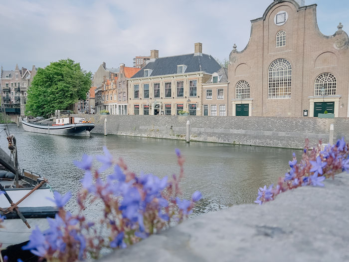 Bridge over river in city