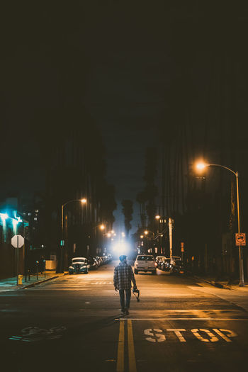 City street at night