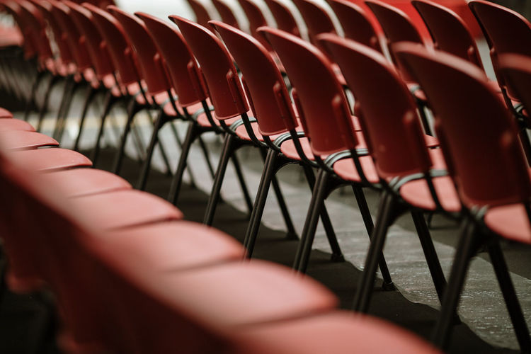 Empty chairs in room