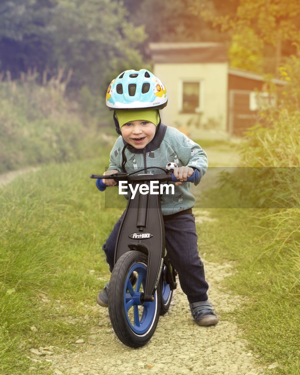 baby riding a bike