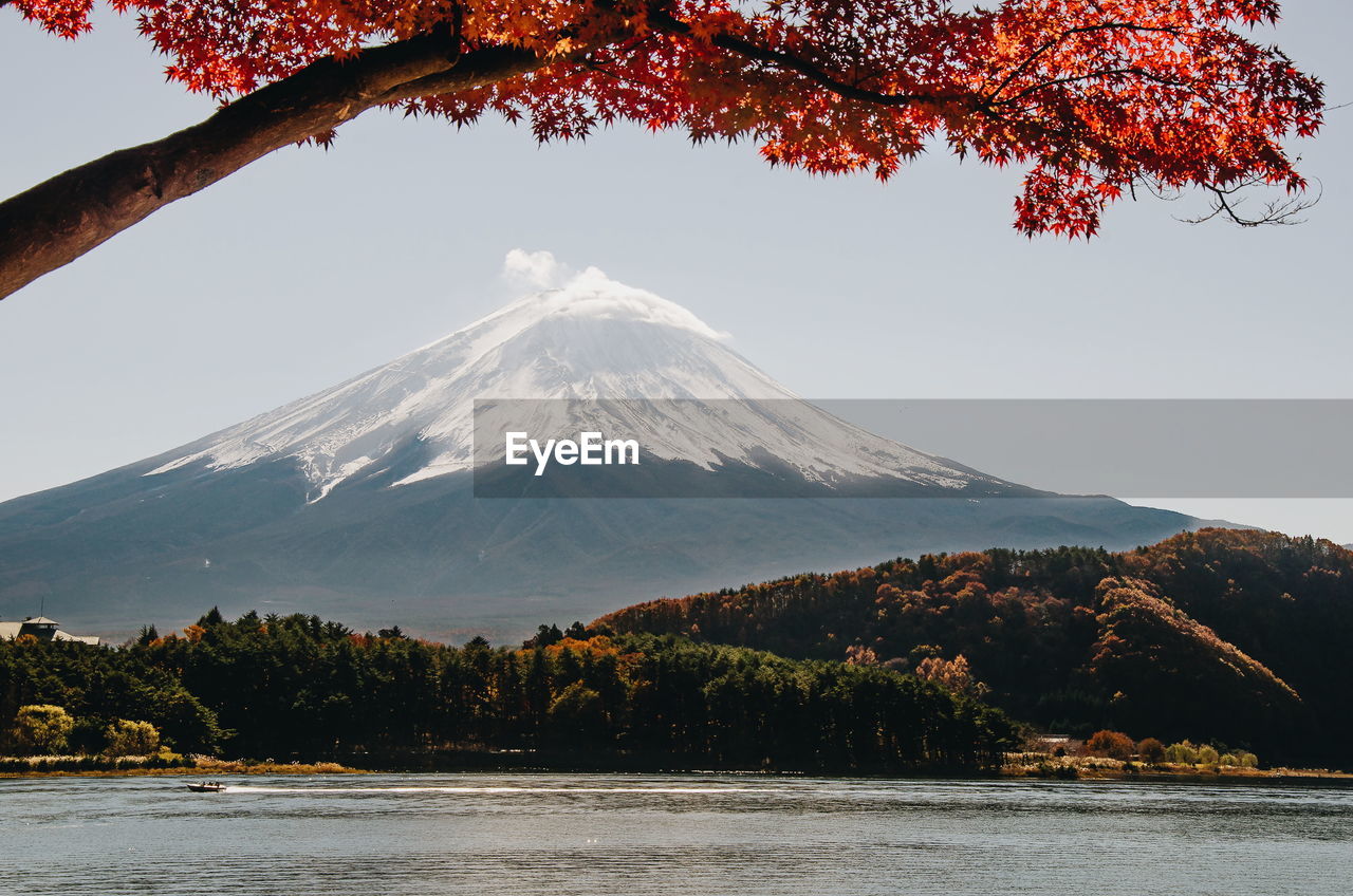 Panoramic view of mount fuji in japan