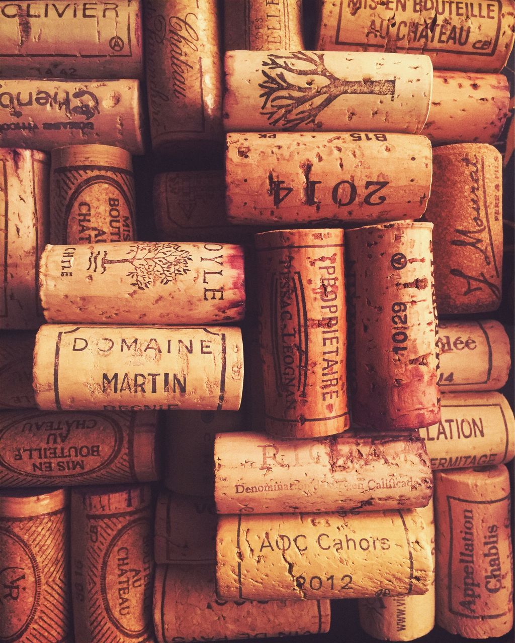 Full frame shot of corks