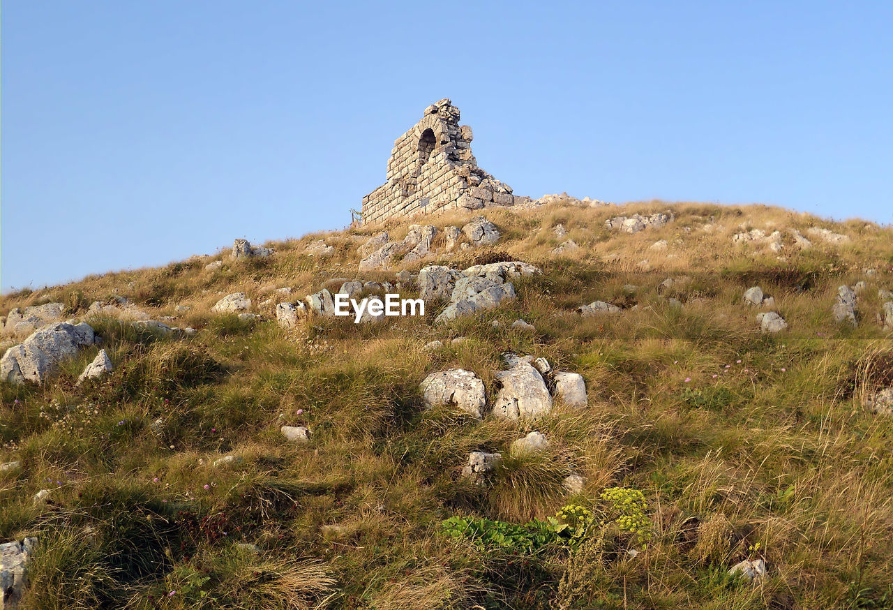 Ruined church on rtanj mountain