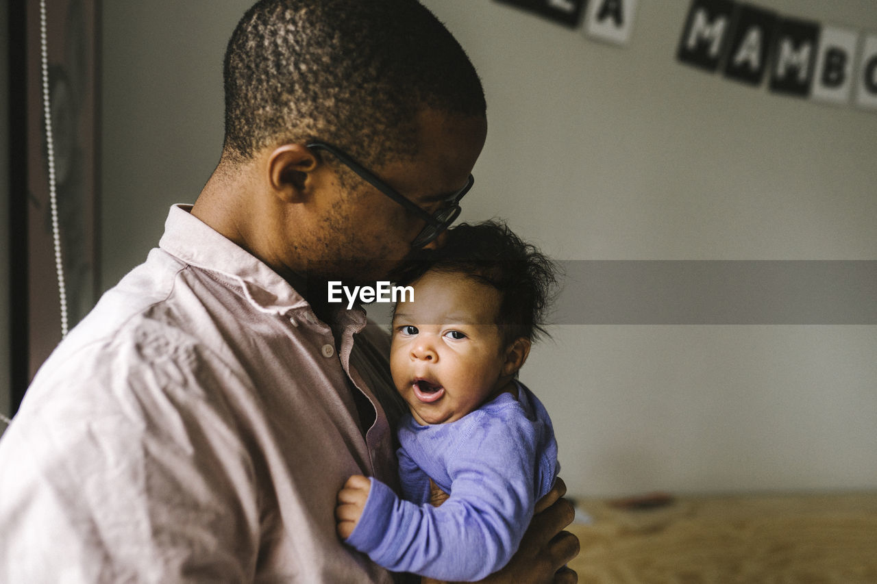 Father with baby daughter