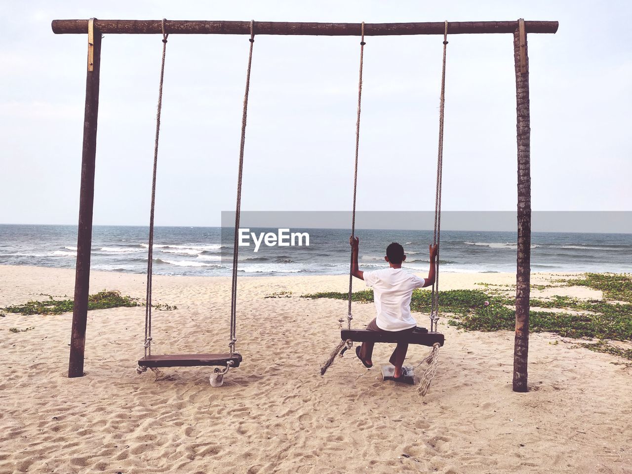 Waiting For Her To Comeback Rope Swing Water Child On Eyeem