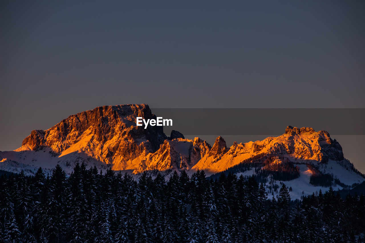 SCENIC VIEW OF MOUNTAINS DURING WINTER