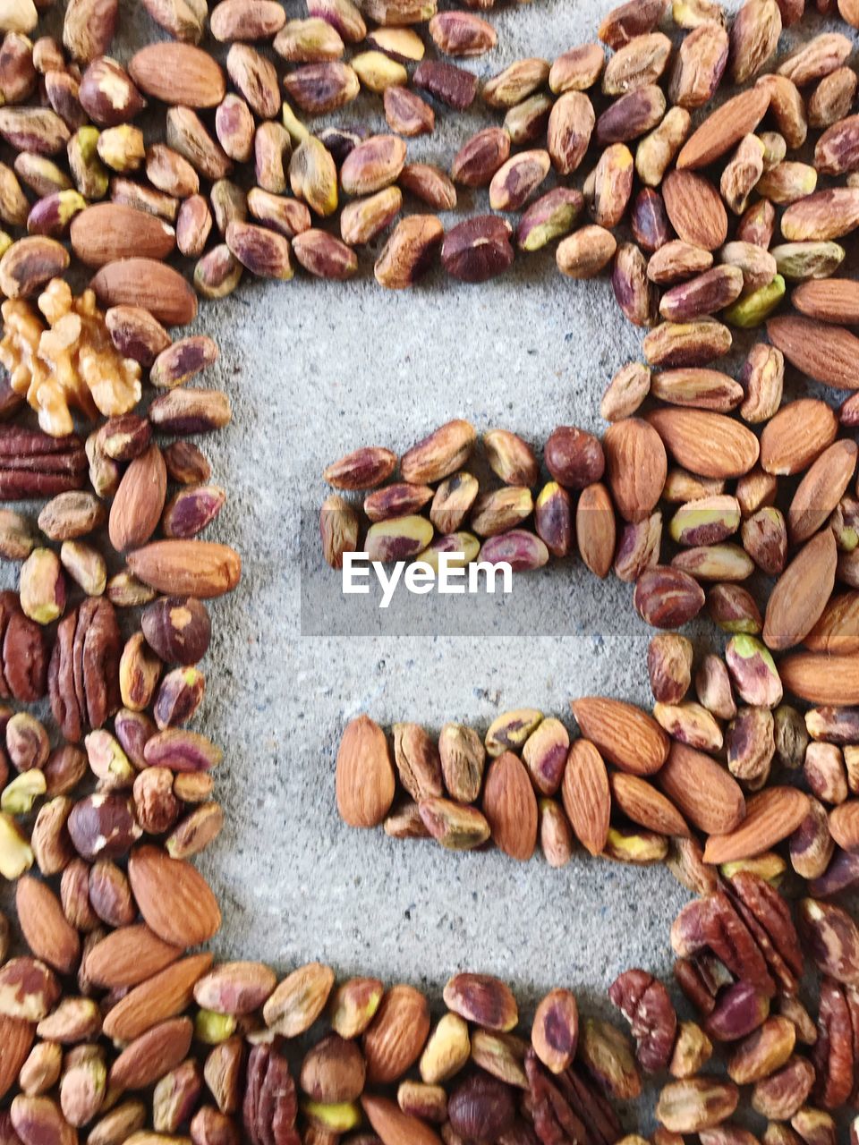 Capital Letter E Hole From Almonds Pistachios On Eyeem