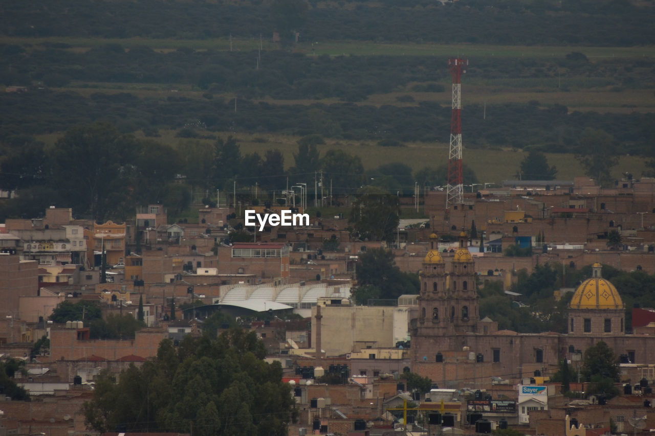 HIGH ANGLE SHOT OF TOWN