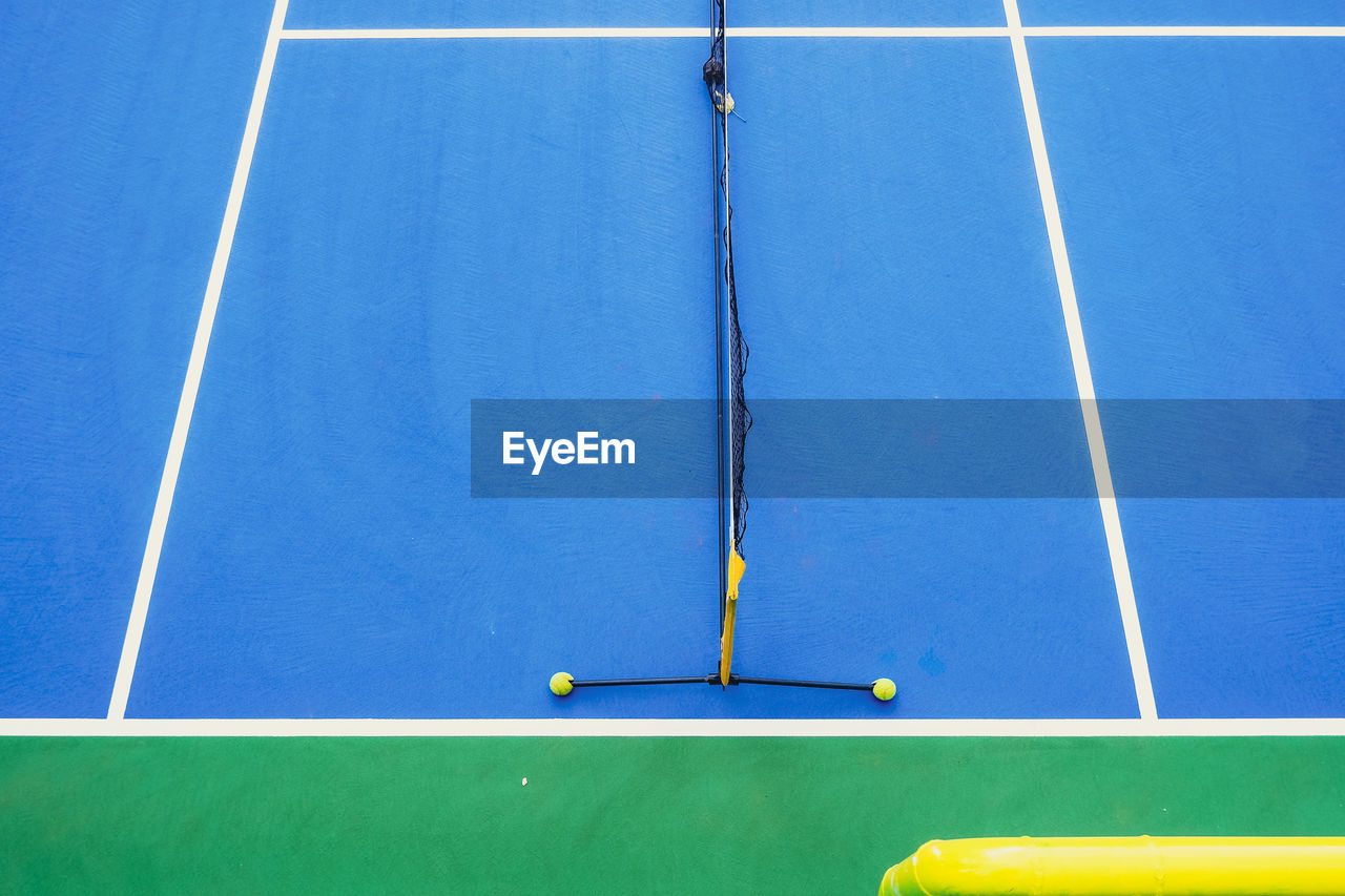 High angle view of tennis court 