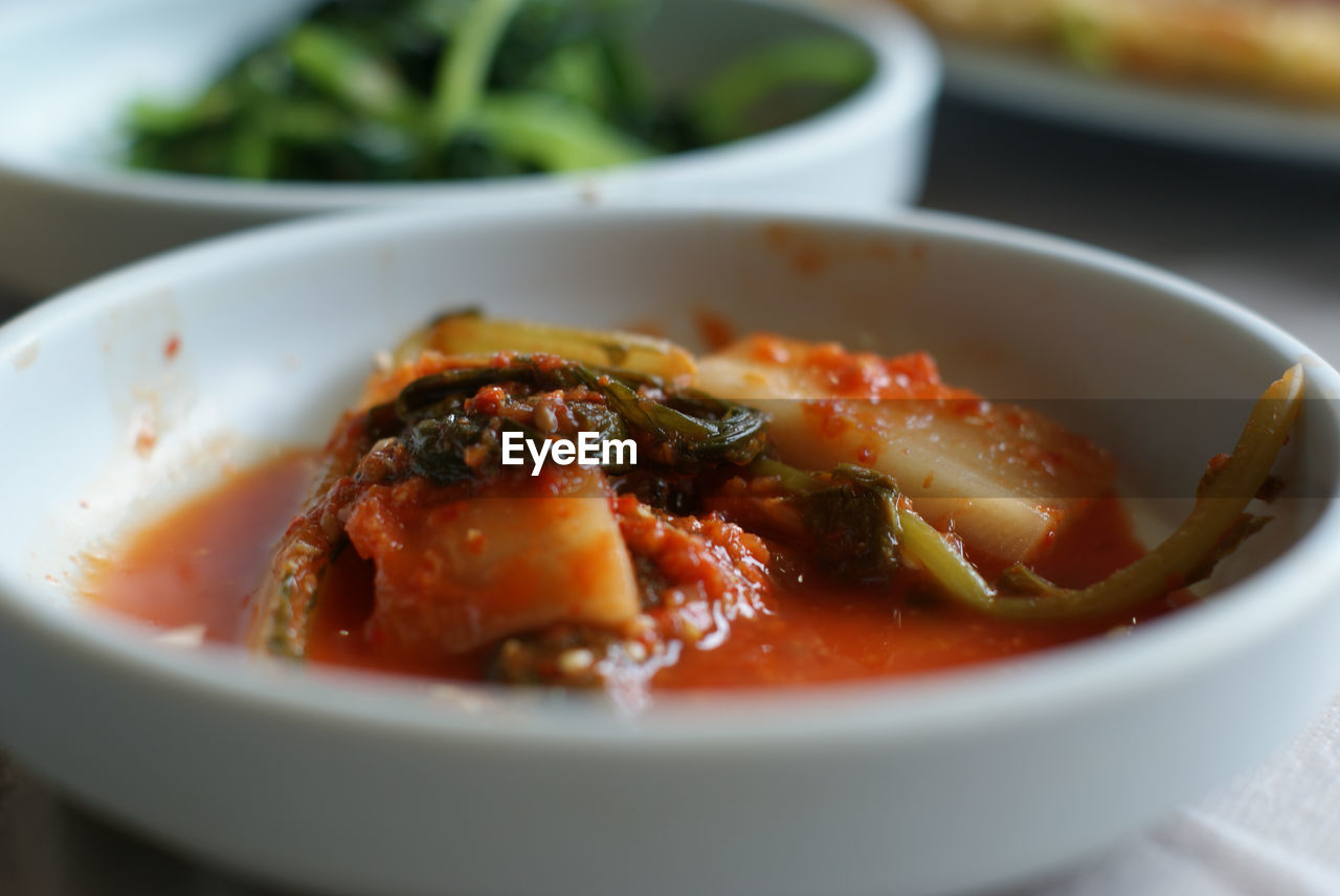 Kimchi side dish in gwangju, south korea