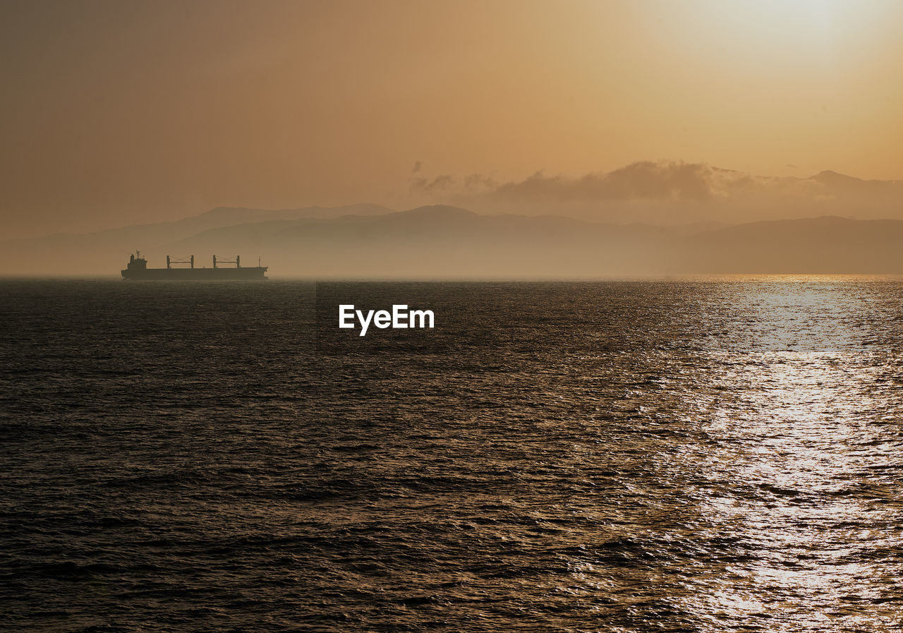 SCENIC VIEW OF SEA DURING SUNSET