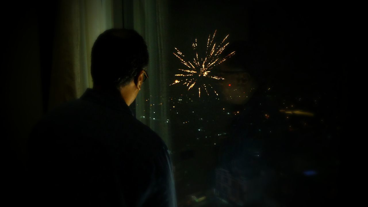 FIREWORKS DISPLAY AT NIGHT