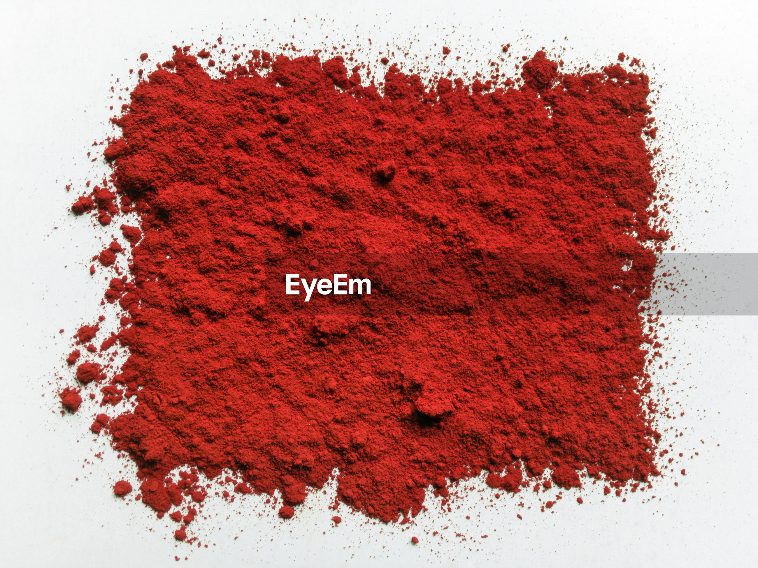 Close-up of red powder paint on white | ID: 108460697