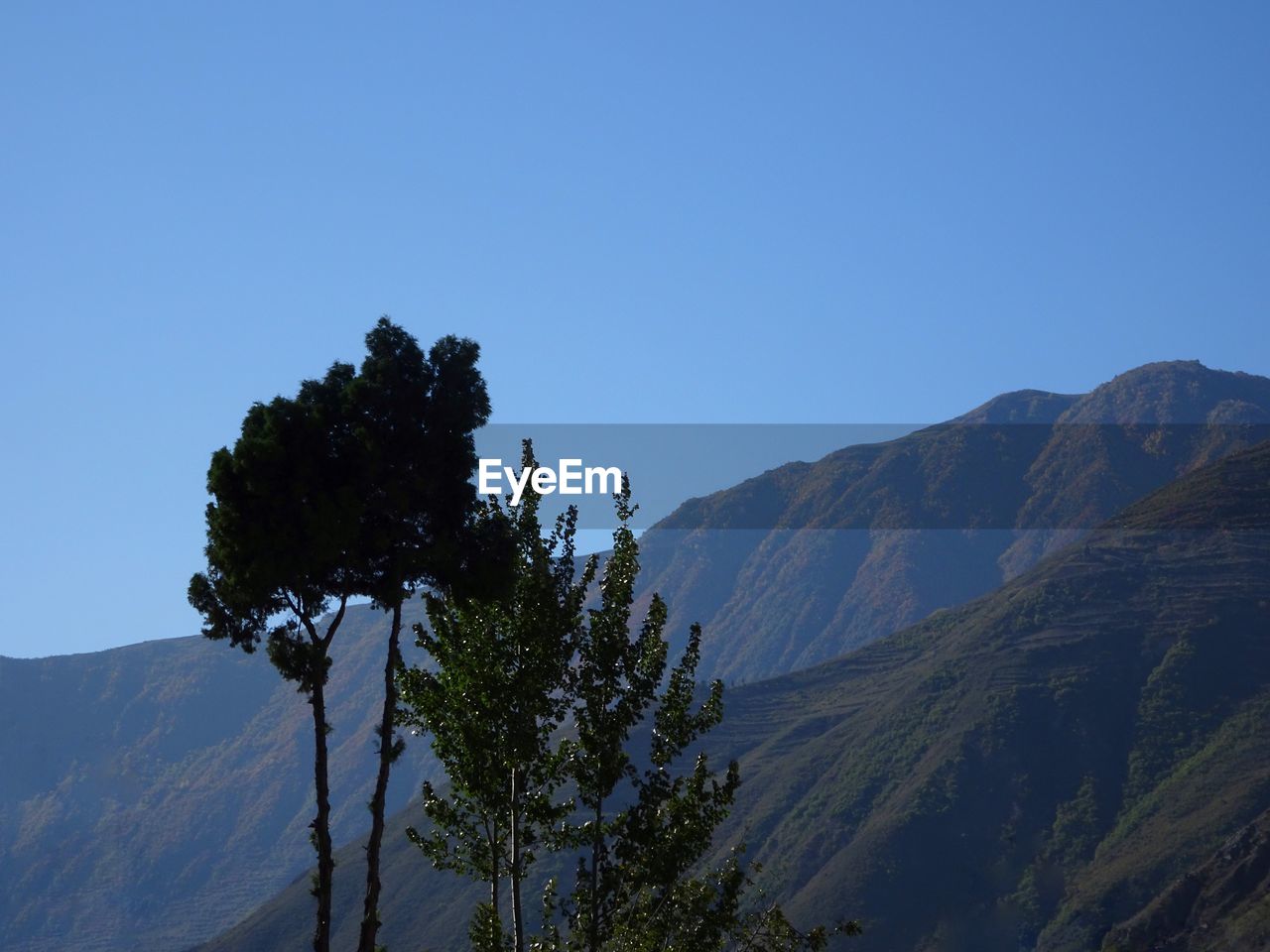 SCENIC VIEW OF MOUNTAINS AGAINST CLEAR SKY
