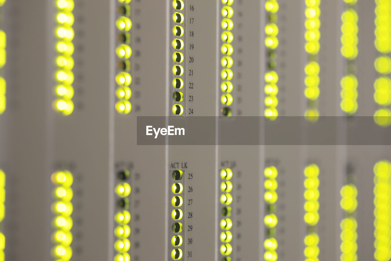 Full frame shot of network server