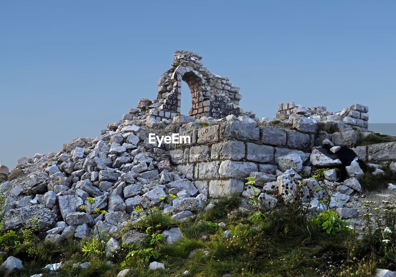 Ruined church on rtanj mountain
