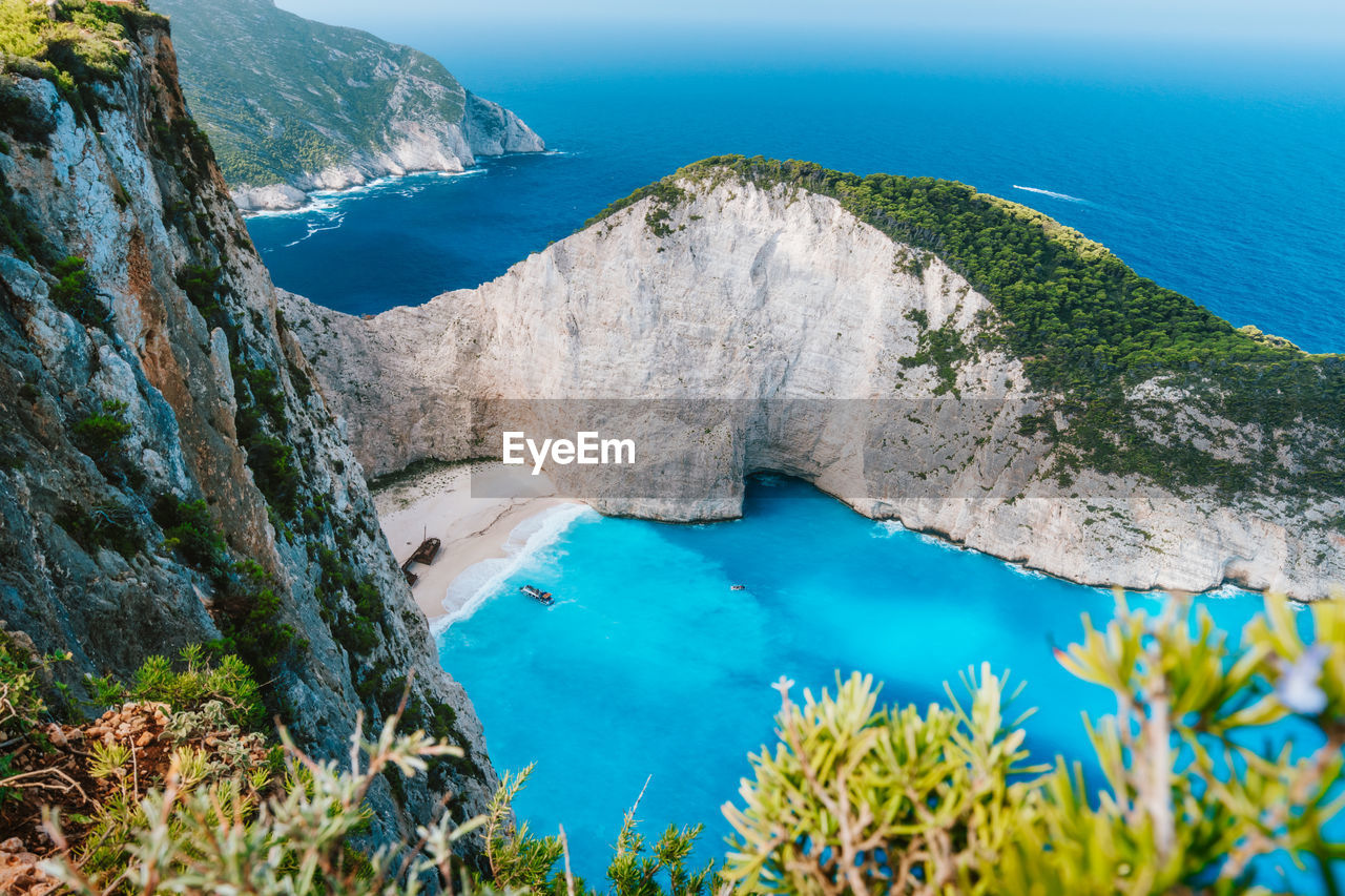 Rocky cliff by sea