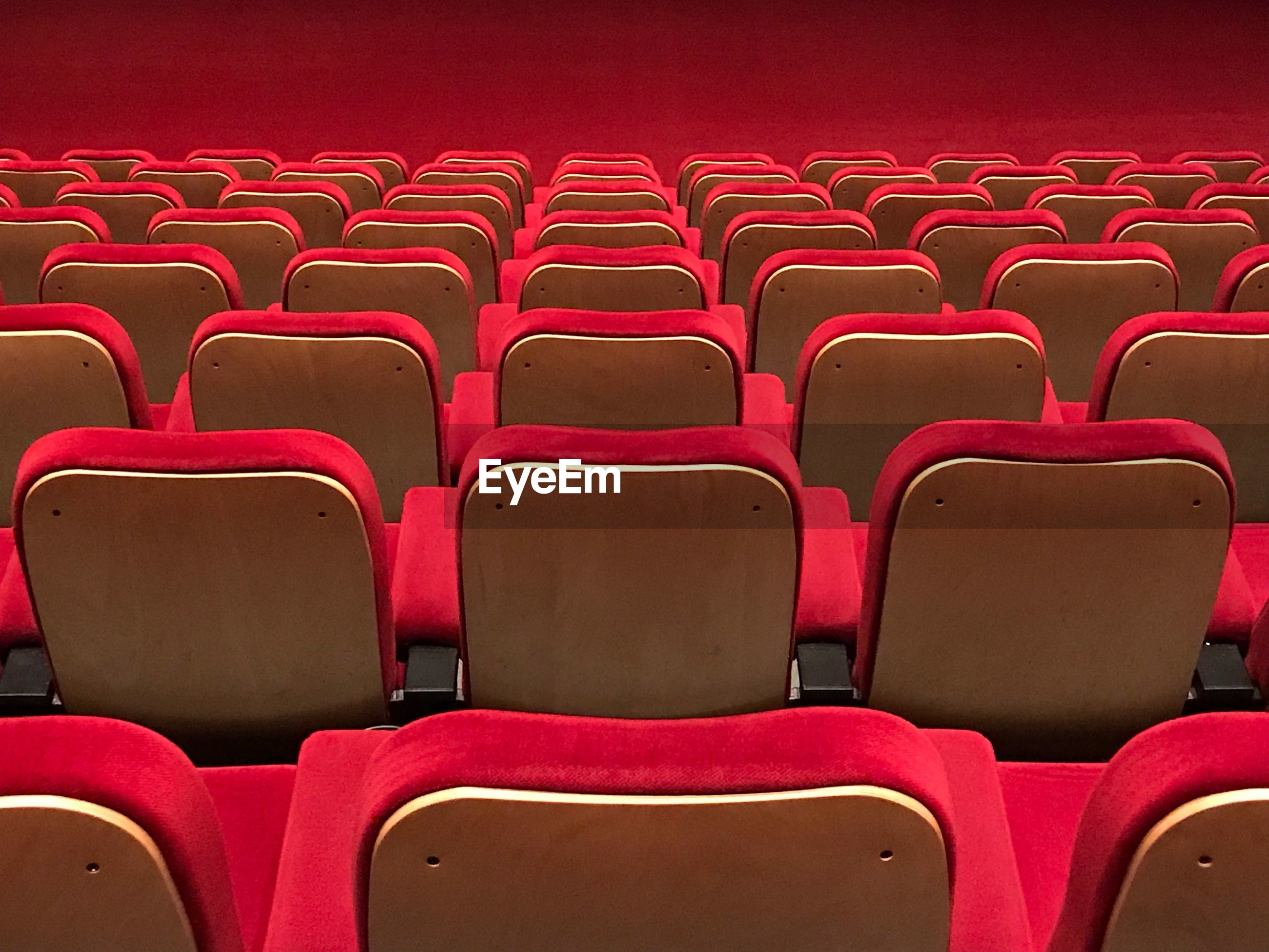 High angle view of empty seats in movie ID 129346823