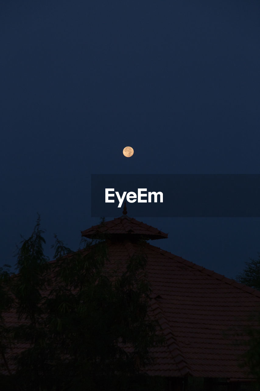 SILHOUETTE OF TREE AGAINST SKY AT NIGHT