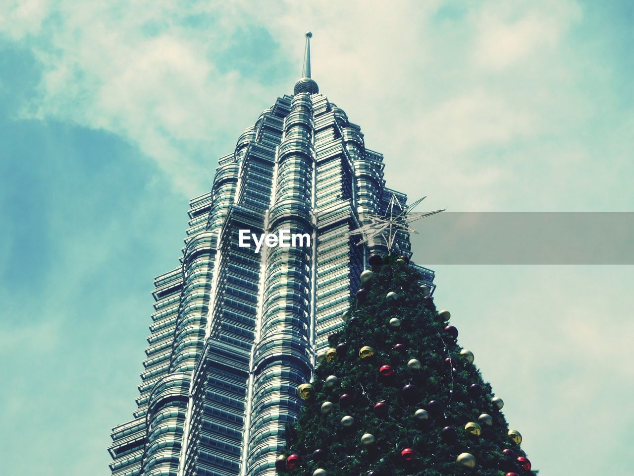 Low angle view of modern building against sky