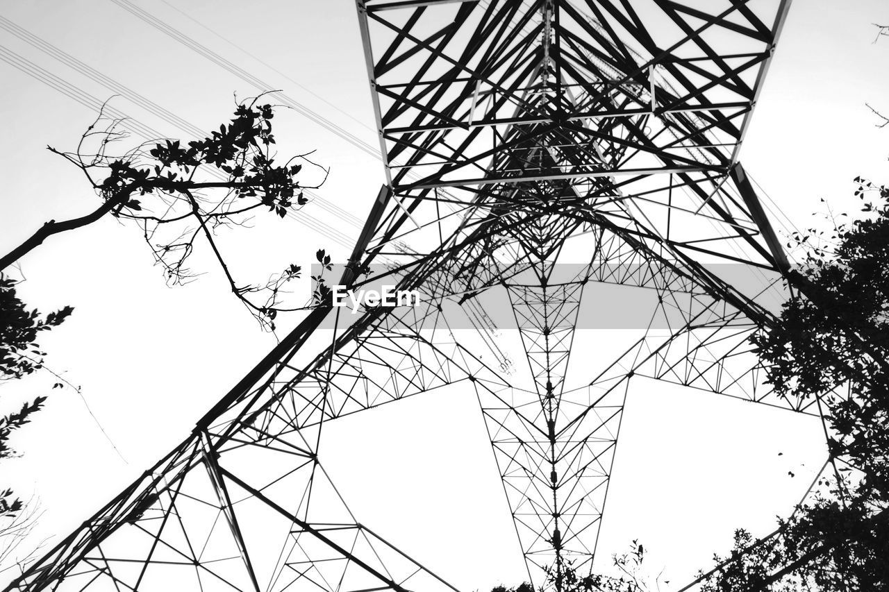 LOW ANGLE VIEW OF ELECTRICITY PYLON