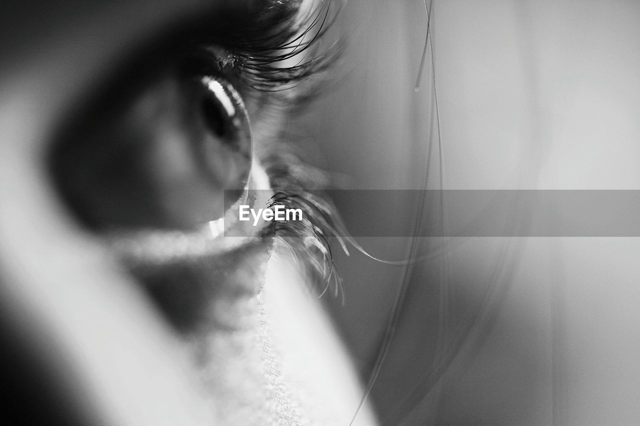 Cropped image of woman eye