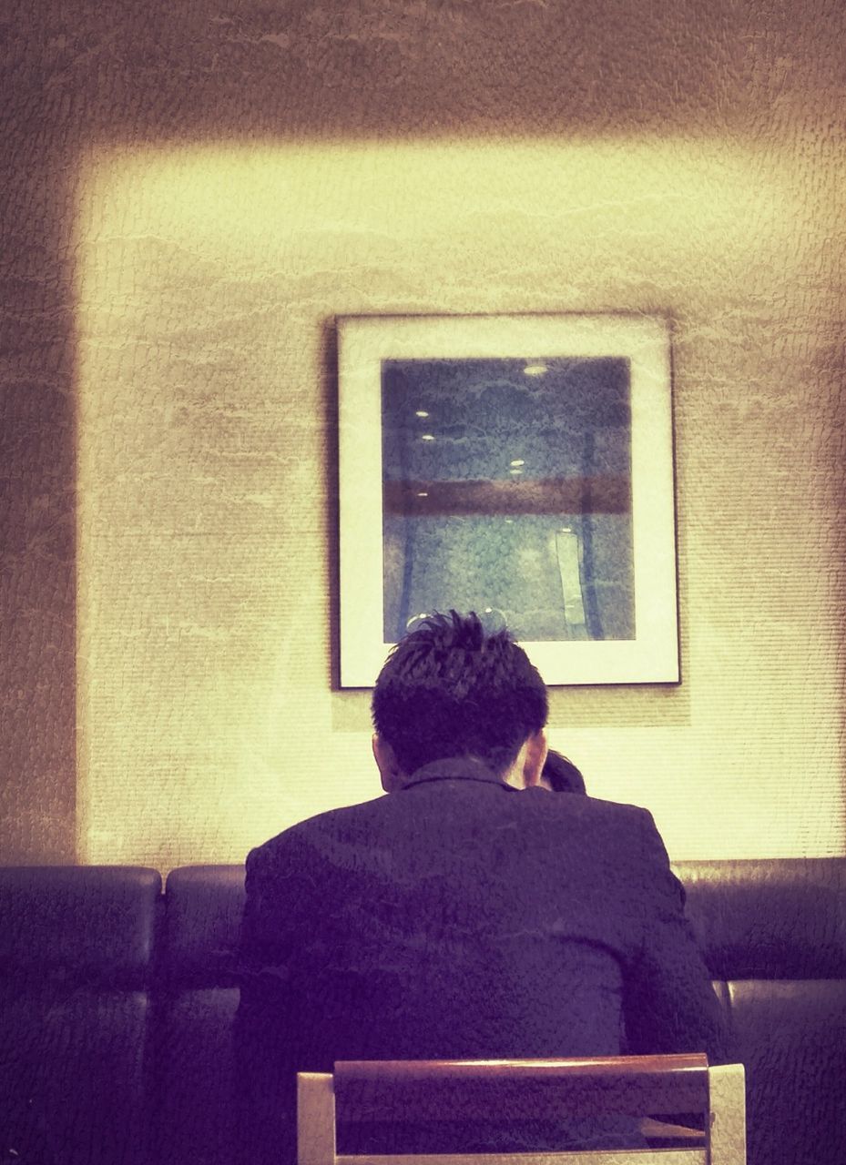 Two people having meeting in cafe