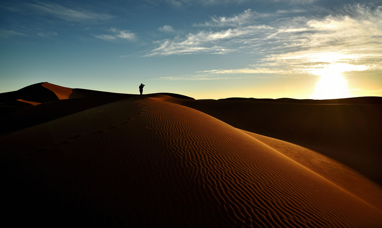 Walking For Sunset In The Dune Desert Sunset Nature On Eyeem