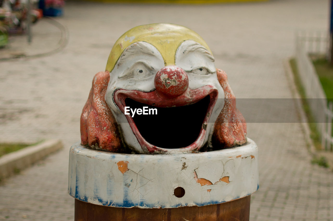 Close up of figurine