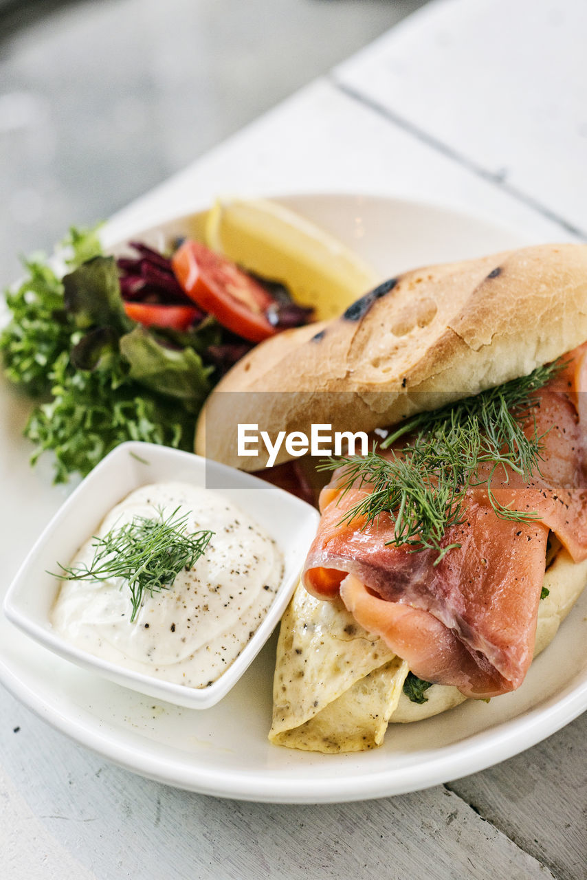 close-up of food in plate