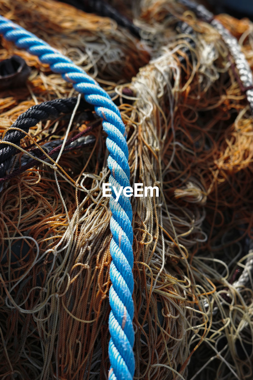 close-up of ropes