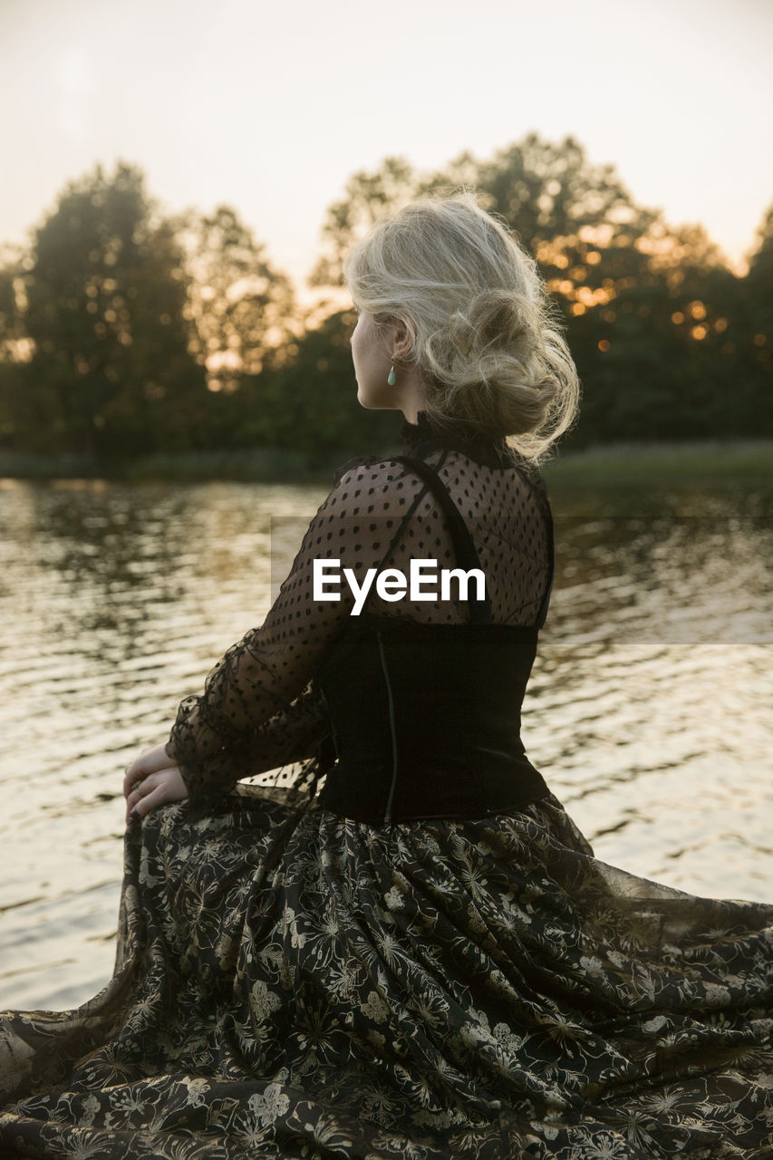 Girl by the lake