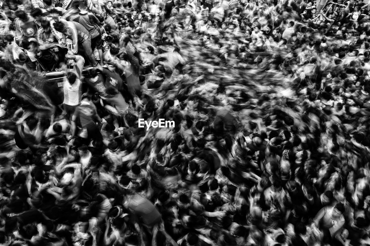 High angle view of people