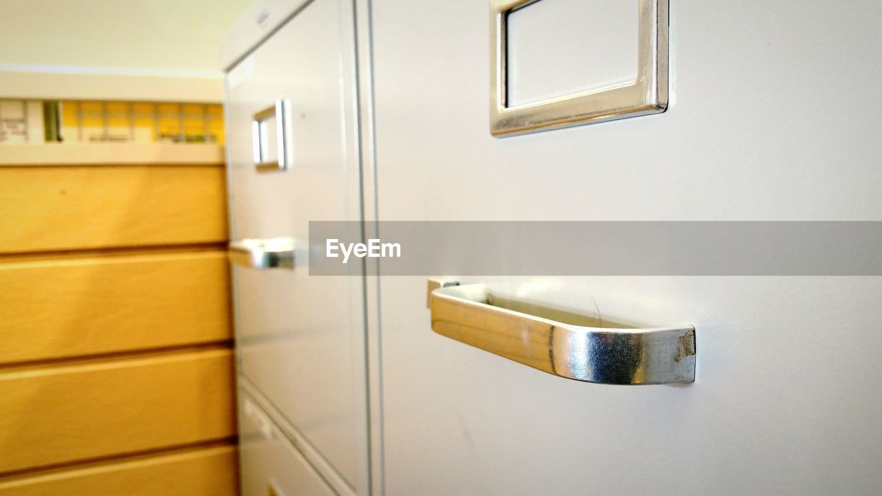 Closeup of metal door ID 114310391