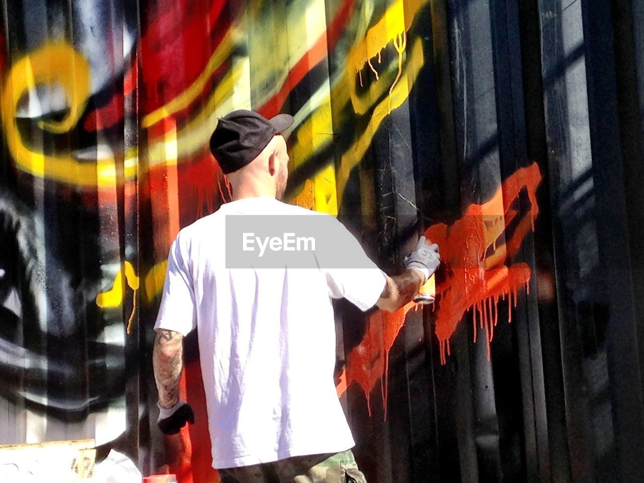 VIEW OF GRAFFITI WALL