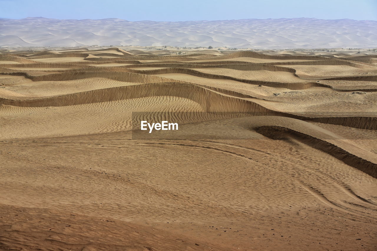 0220 moving sand dunes cover the surface of the taklamakan desert. yutian keriya cty.-xinjiang-china