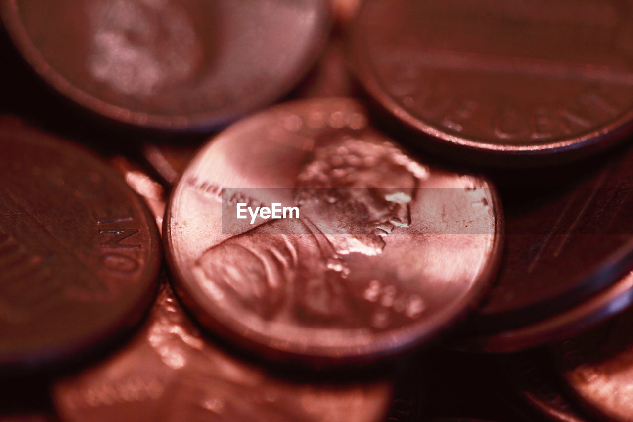 Full frame shot of pennies