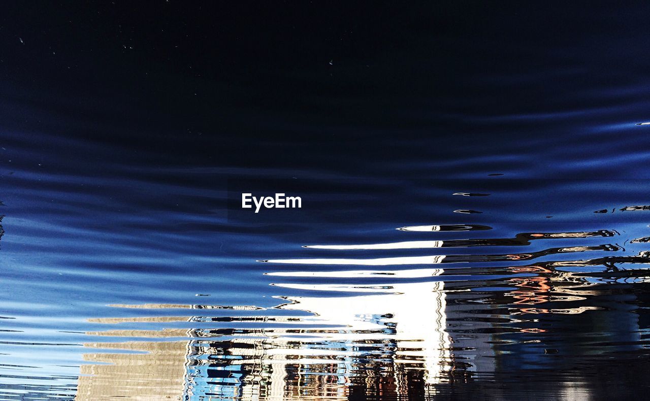 Reflection of buildings in river