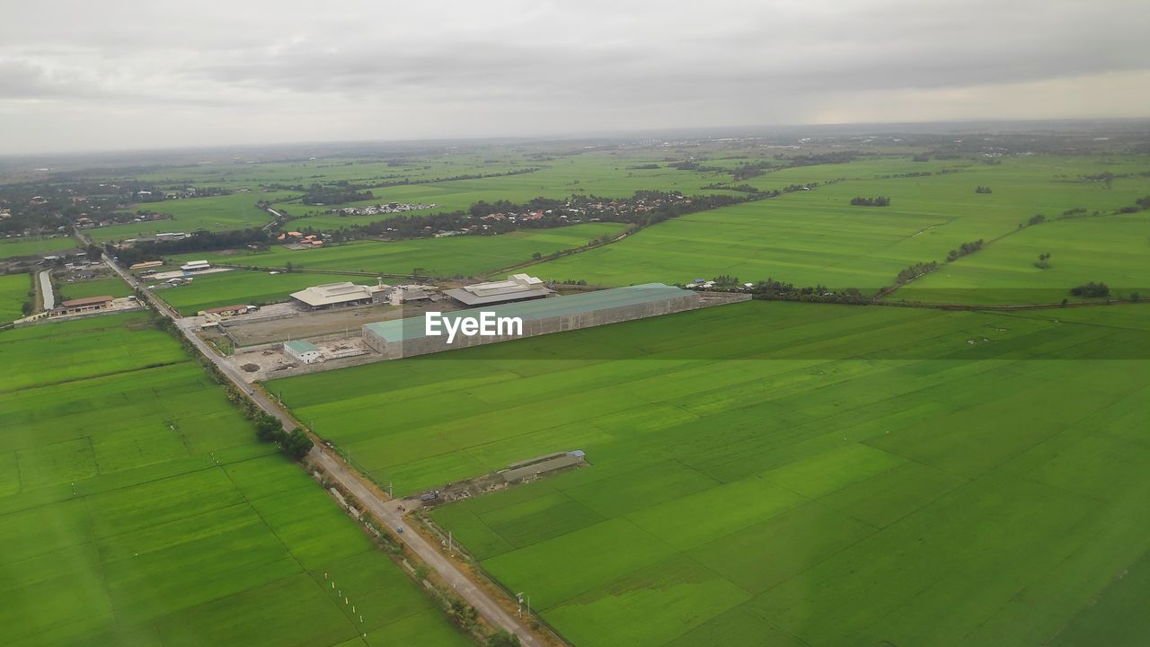 AERIAL VIEW OF AGRICULTURAL LANDSCAPE