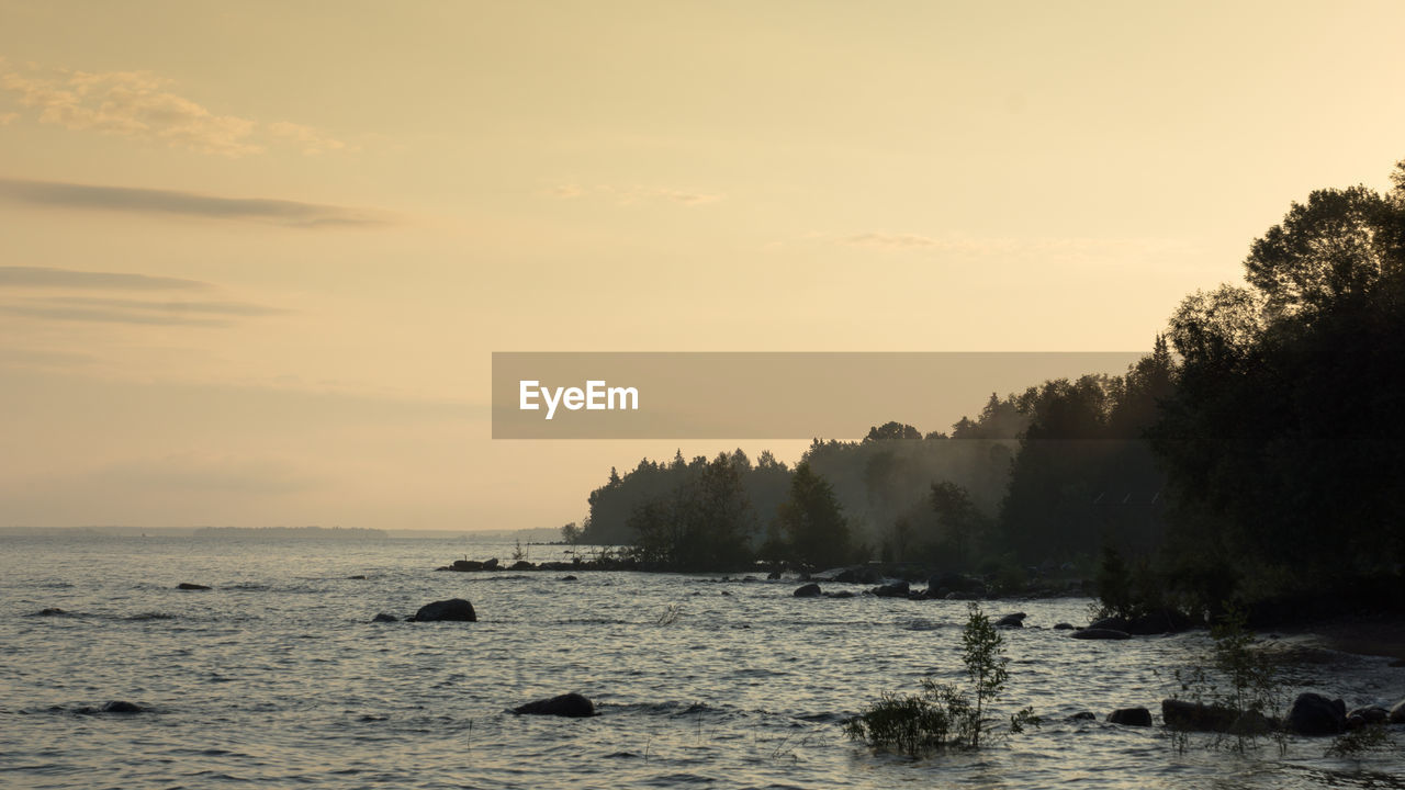 Sunrise over lake huron