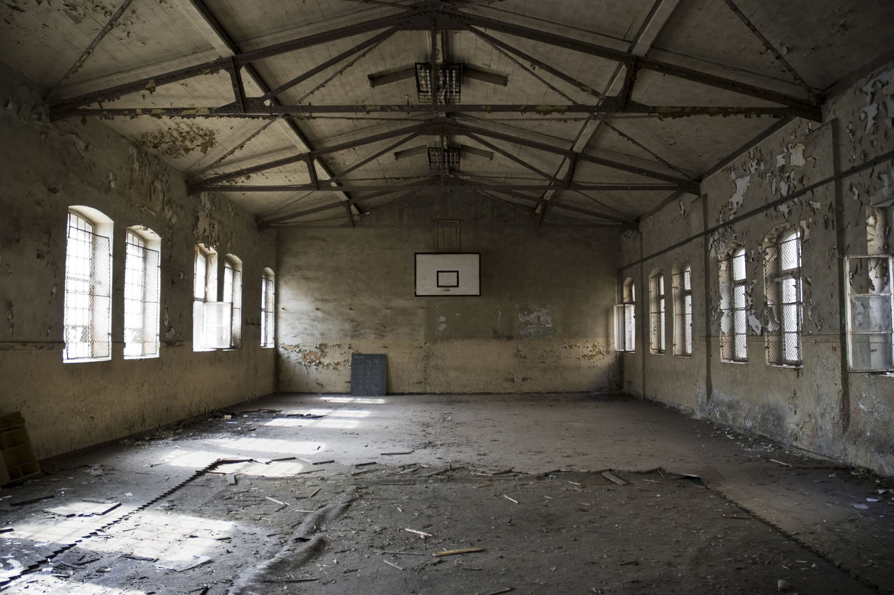 Interior of abandoned warehouse