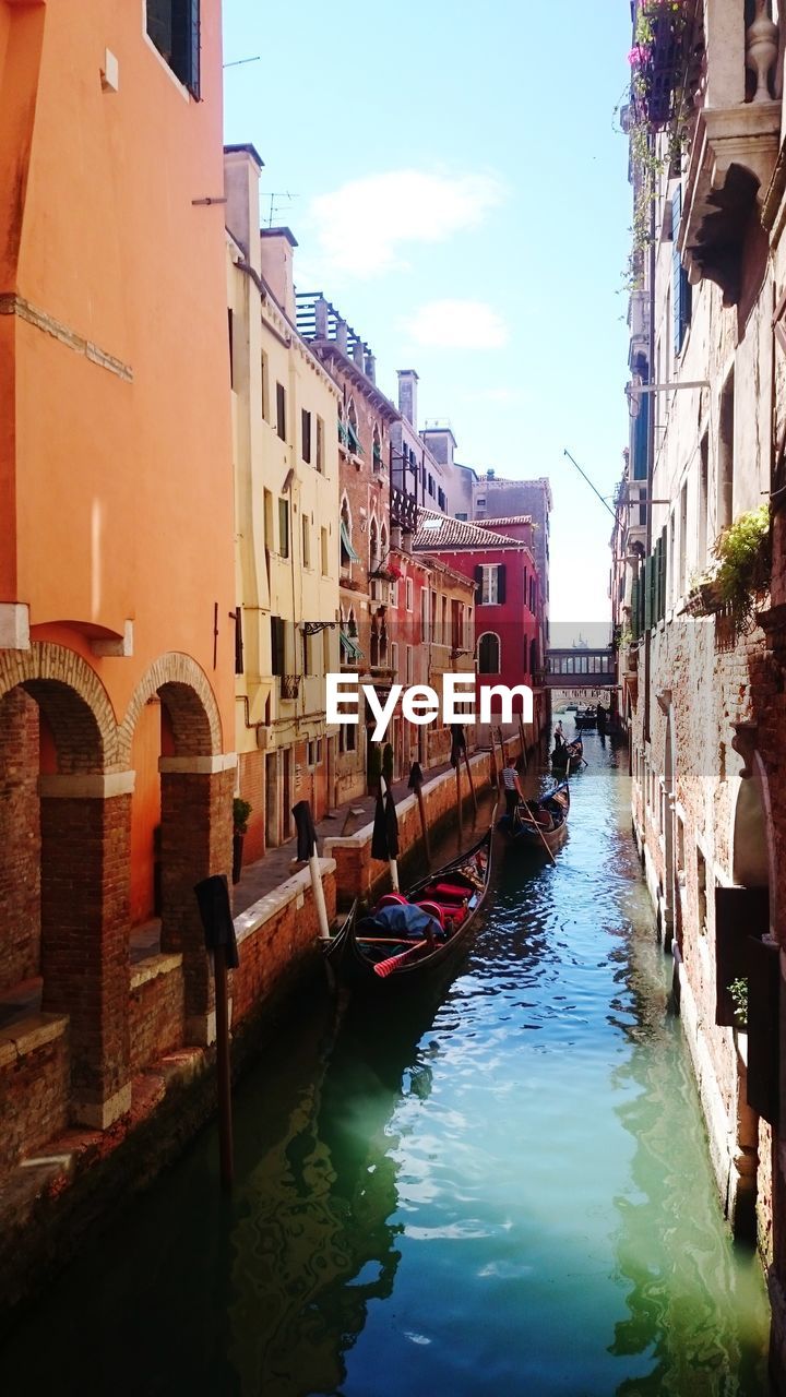 CANAL AMIDST BUILDINGS IN CITY