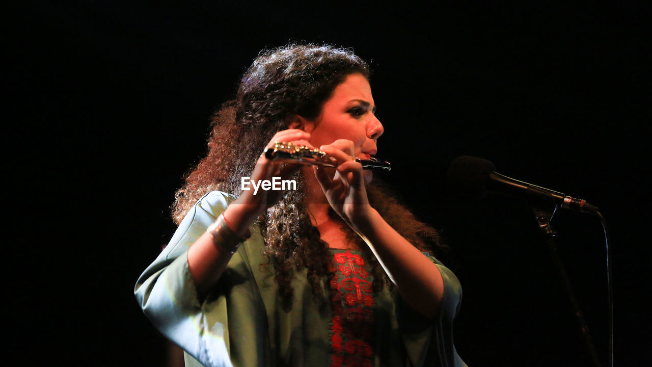 Girl playing the flute