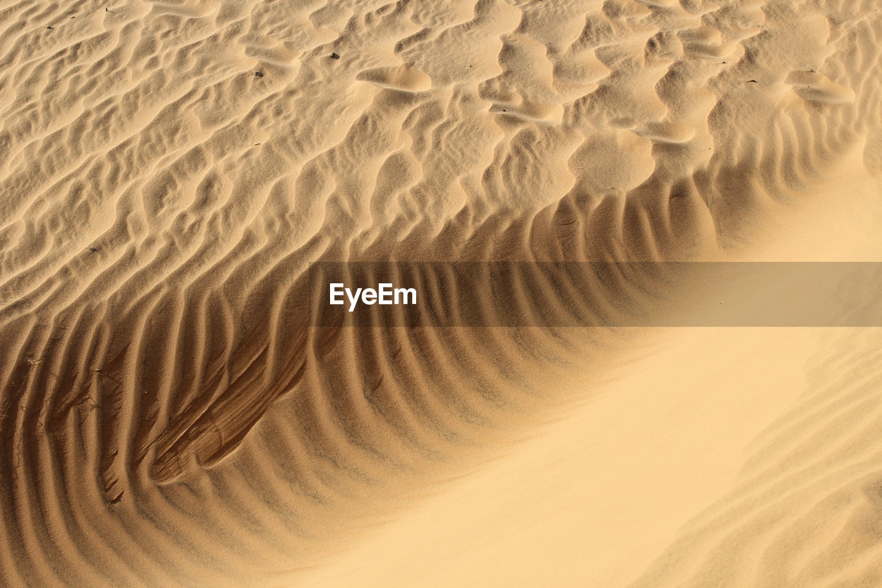 High angle view of sandy desert