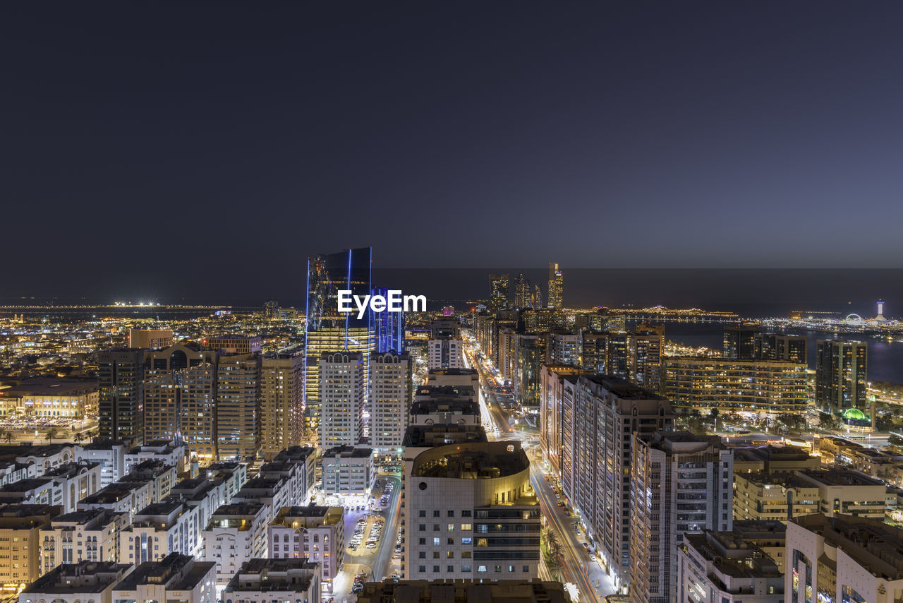 Sunset in abu dhabi city