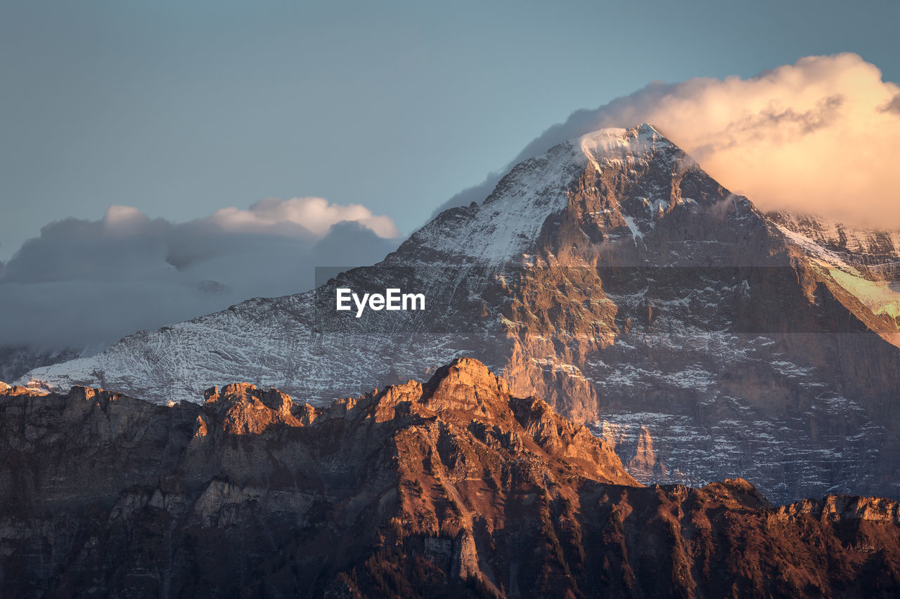 The famous eiger nordwand in grindelwald, switzerland