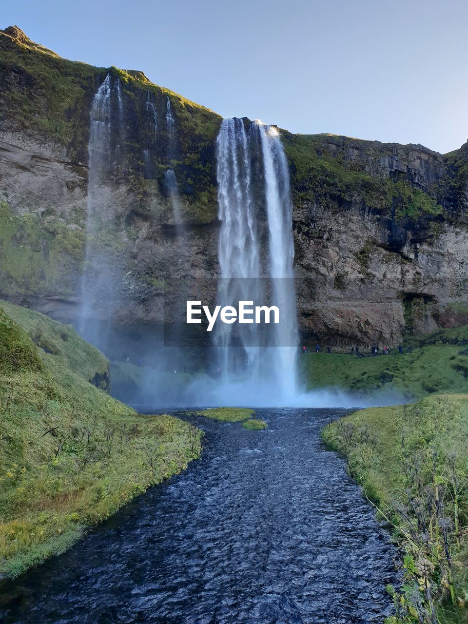 Scenic view of waterfall