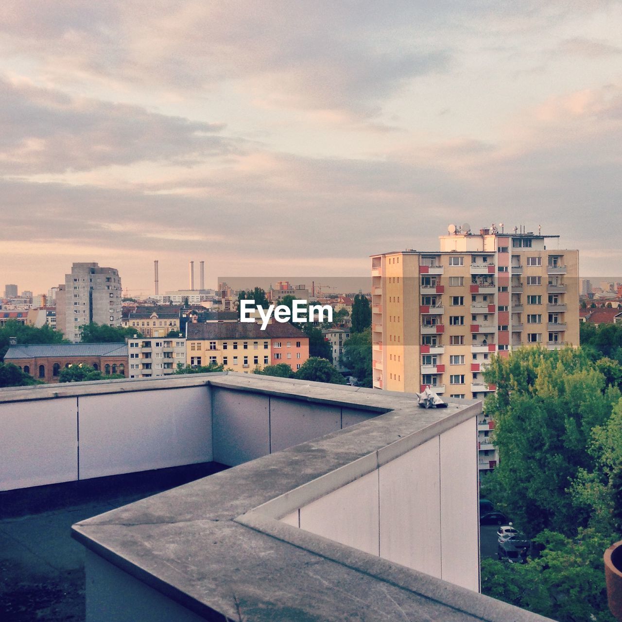 Cityscape against sky during sunset